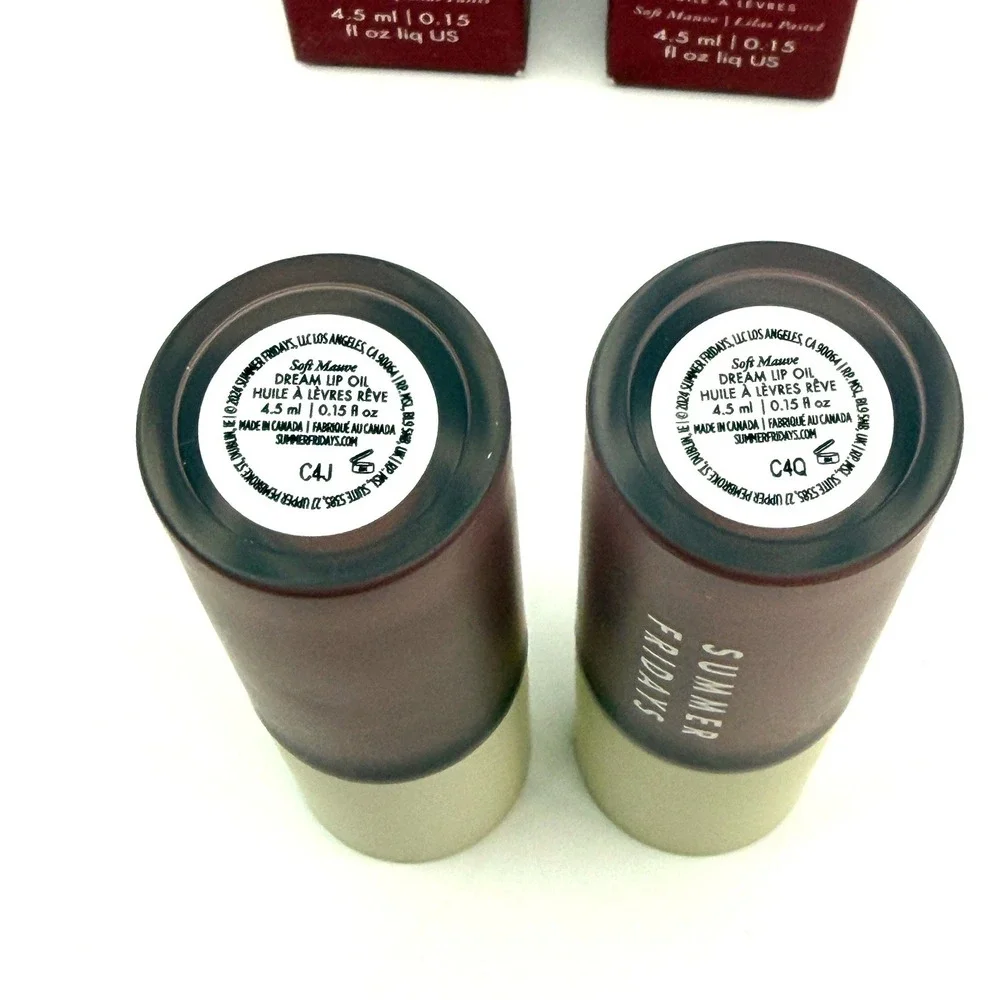 2 Pack Summer Fridays Dream Lip Oil Soft Mauve 4.5ml 0.15oz NEW